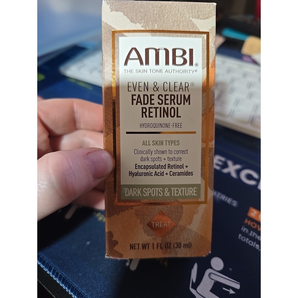 Ambi Even & Clear Fade Serum Retinol All Skin Types NIBS 1 Fl Oz Treat